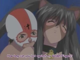 Sensual hentai anime miúda em catgirl fantasias pumped